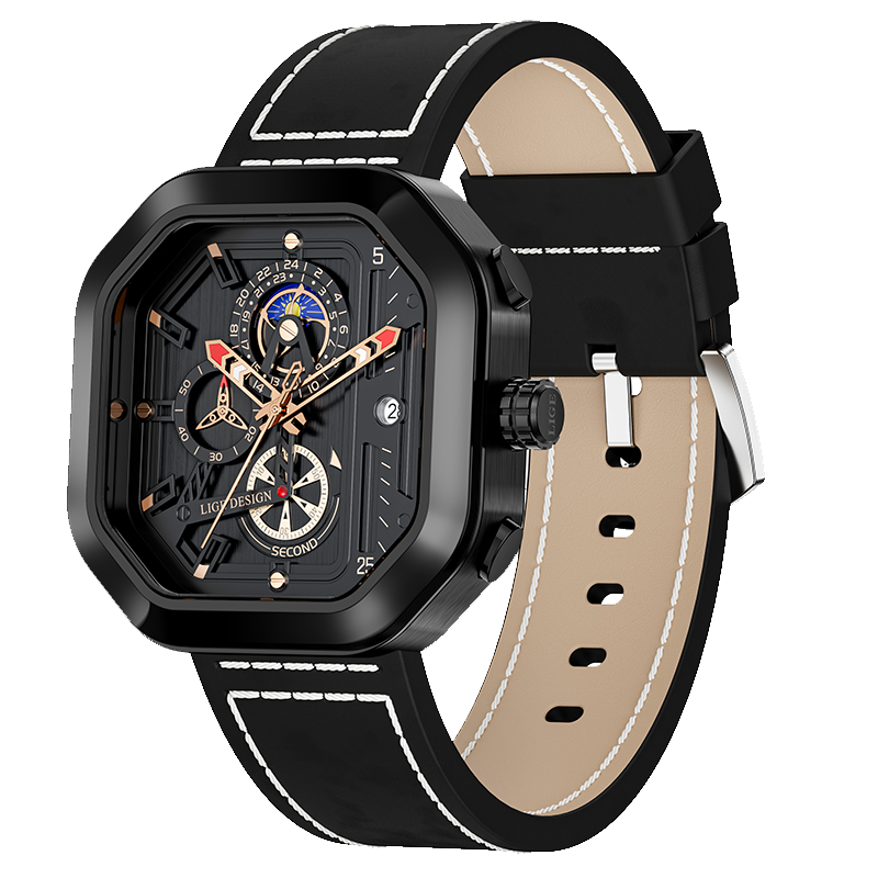 LIGE LG8966 Square Quartz Watch