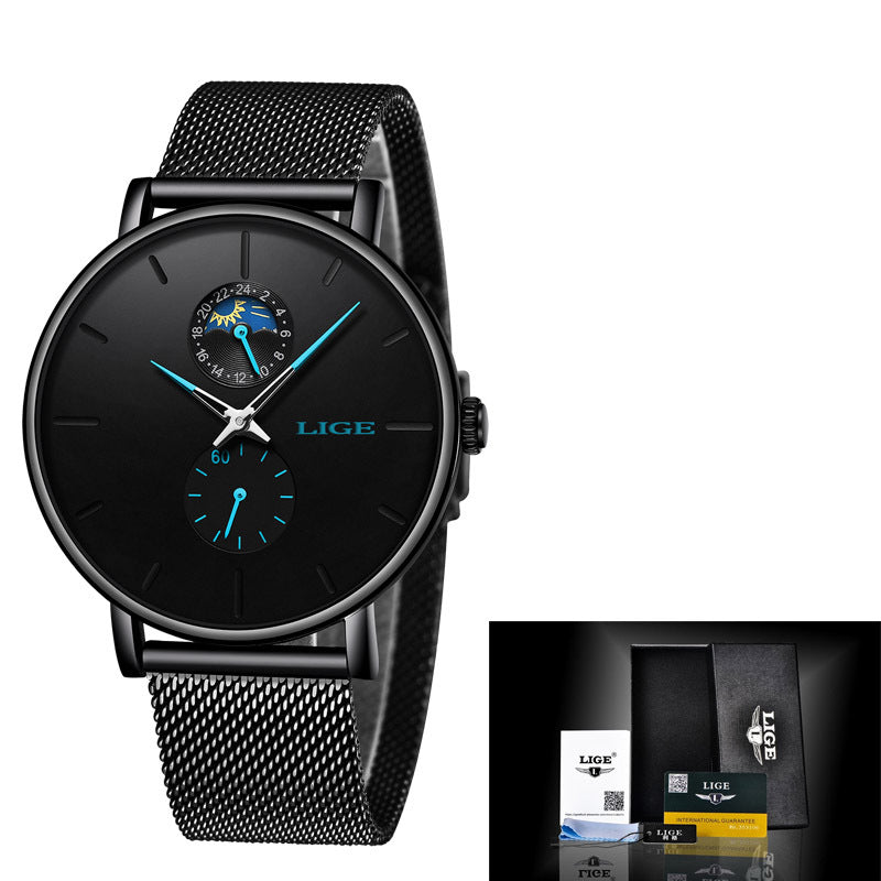 LIGE Mesh Strap Quartz Watch